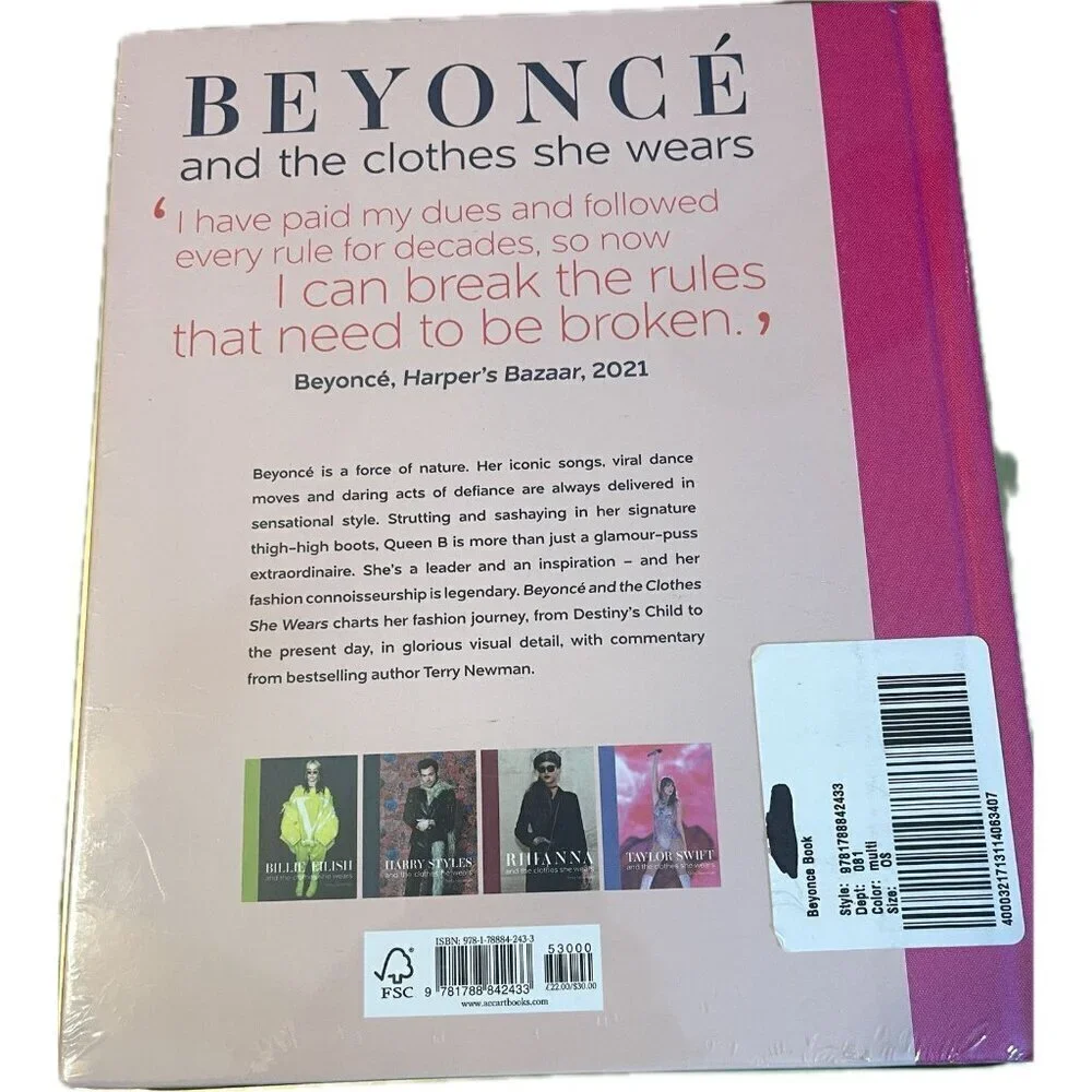 Beyonce And The Clothes She Wears Hard Cover Book By Terry Newman